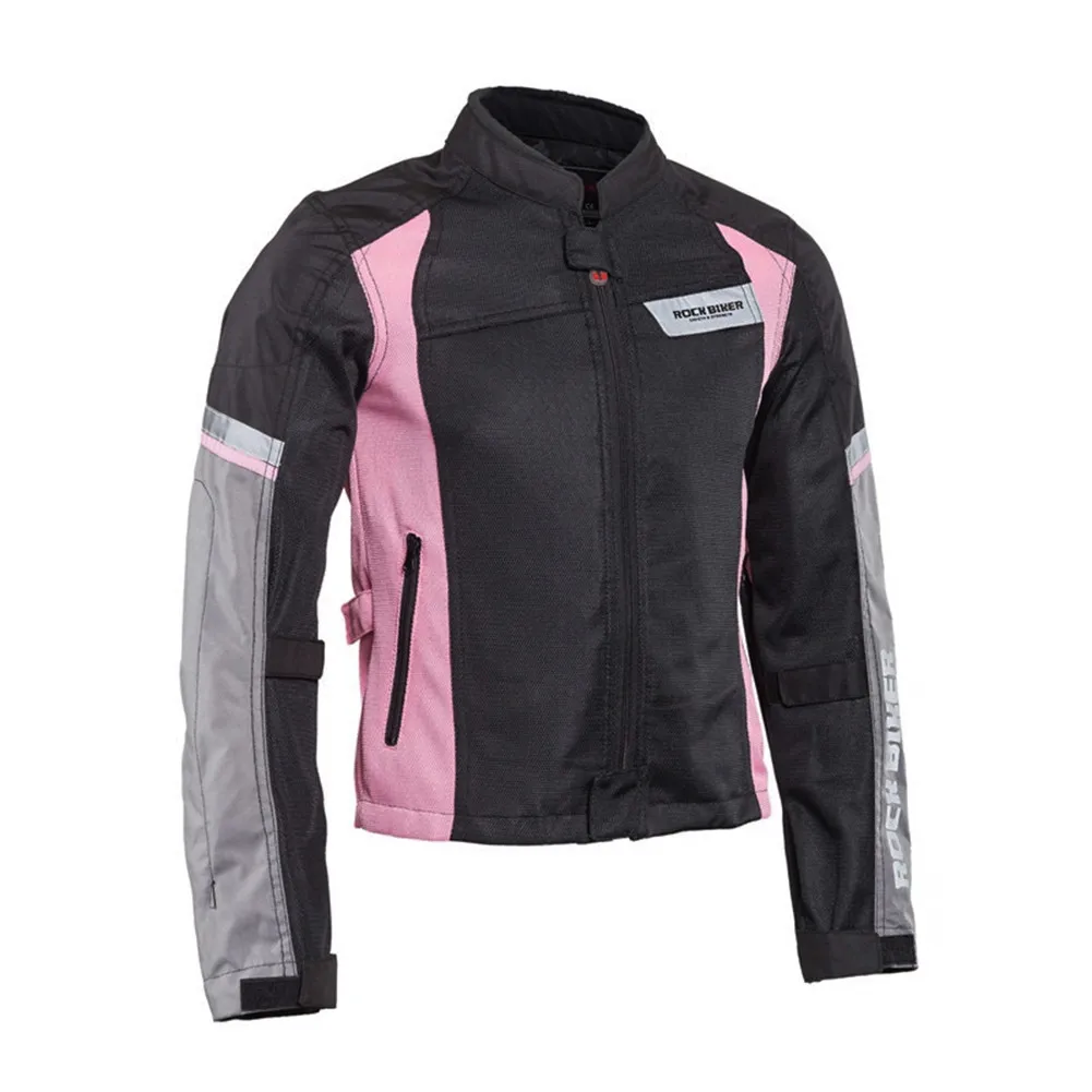 Рок Байкер Женская мотоциклетная летняя куртка мотопробег гонки 10113