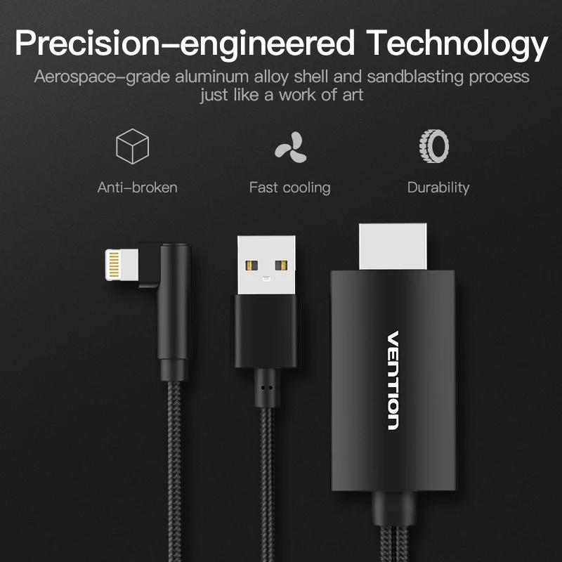 Vention 8 контактный HDMI конвертер 1080P кабель для iPhone X XS Plus IOS поддержка HDTV цифровой
