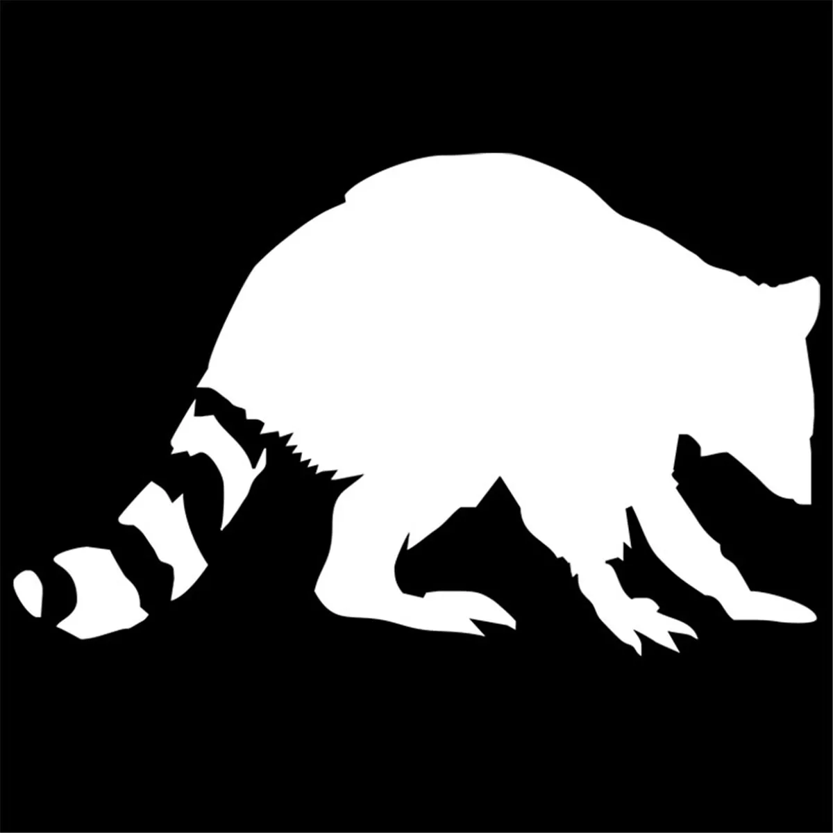 Наклейка с изображением животного енота на окно автомобиля ноутбука Автомобиля