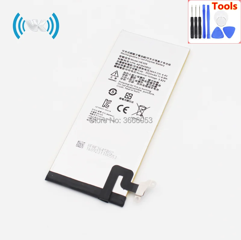 VK Новый 3020mAh/11.6Wh 3 8 V HE309 Сменный аккумулятор для SHARP FS8009 перезаряжаемый литий