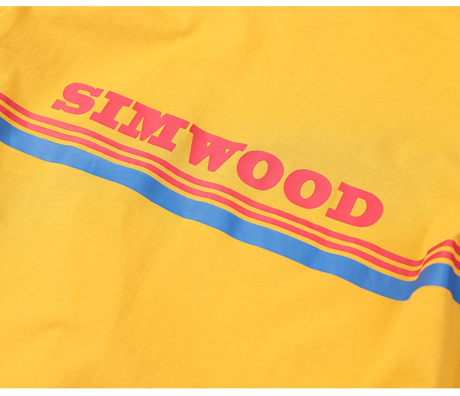 SIMWOOD, летняя новинка, хлопок, модная футболка, мужская, с принтом, модная, высокое качество, топы, брендовая одежда, футболки, 190131