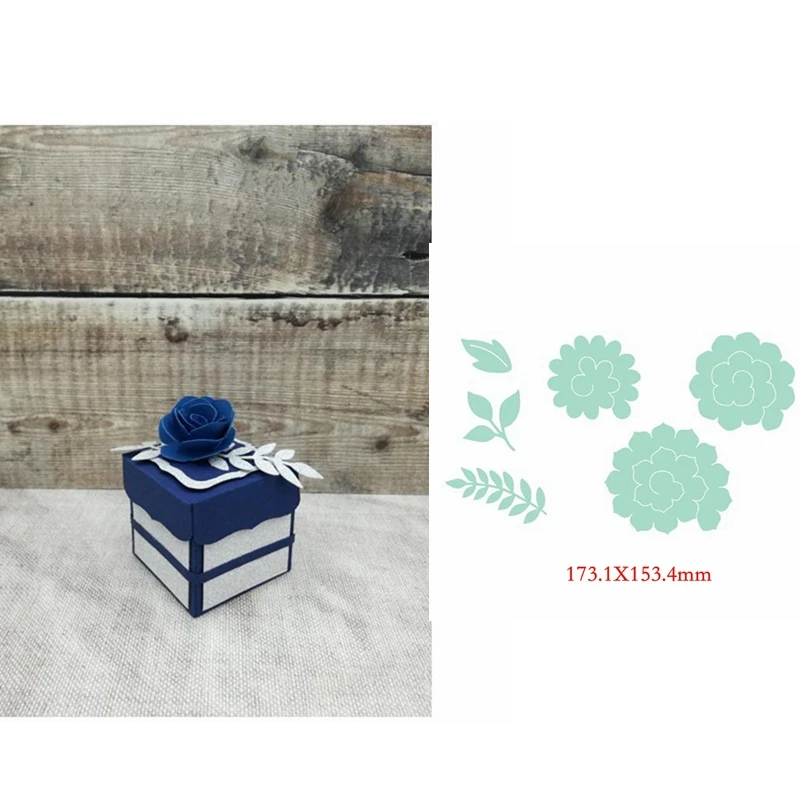 H3514 Rose 3D креативная всплывающая коробка, панель, узор, металлические режущие штампы, Трафаретный Скрапбукинг, тиснение для бумажных карт, поделки своими руками, аксессуары - Цвет: H3514 Rose