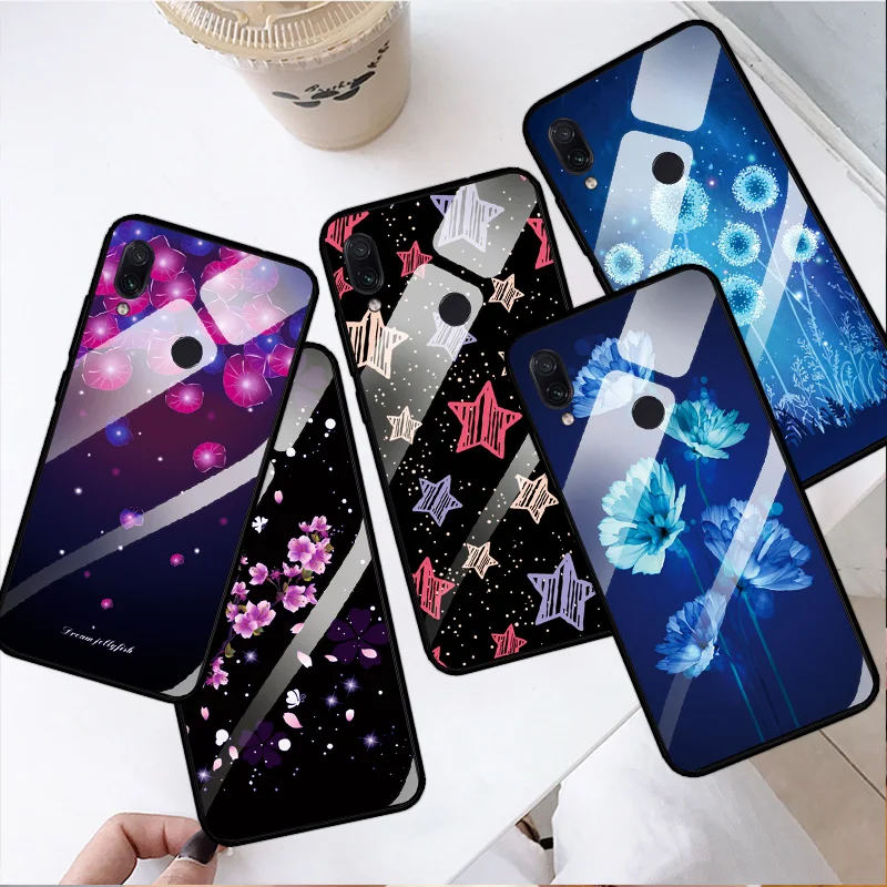 Качественная стеклянная задняя крышка для Xiaomi Redmi Note 5 Pro мягкий чехол закаленное