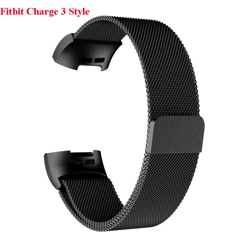 Stainless Steel Magnetic Milanese Loop Band for Fitbit Charge 2 Replacement Quick Release Wristband Strap for Fitbit Charge 3