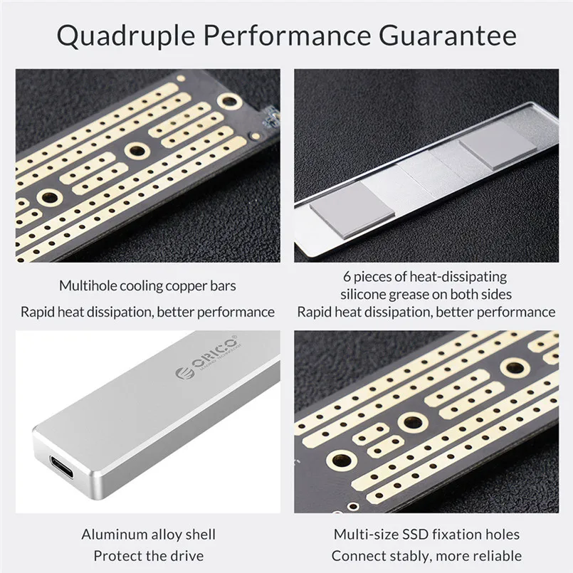 USB 3 1 для M.2 NVME SSD корпус портативный алюминиевый тип C Gen2 10 Гбит/с Чехол 40JUN27 |
