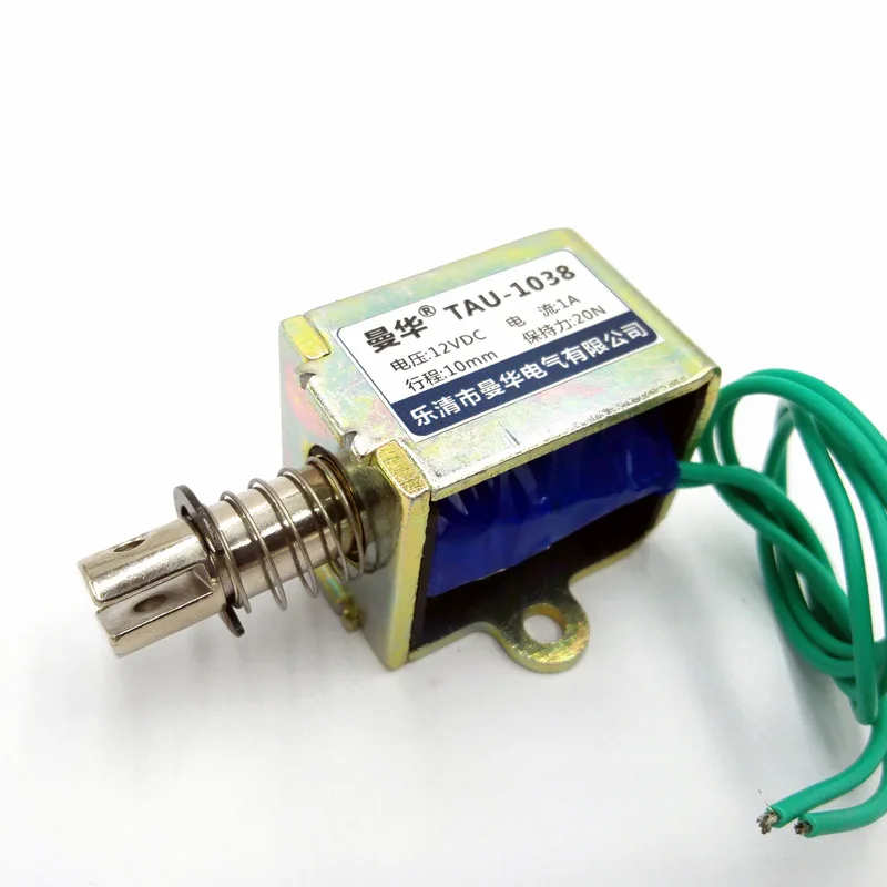 

2 кг/20N нажимной и вытяжной Электромагнит с открытой рамой Тау-1038 ход 0-10 мм 24 в 12 В Электромагнит