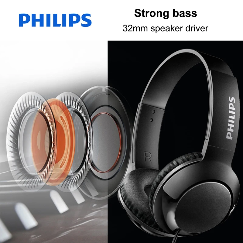Гарнитура Philips SHL3075 профессиональные басовые наушники с проводным управлением