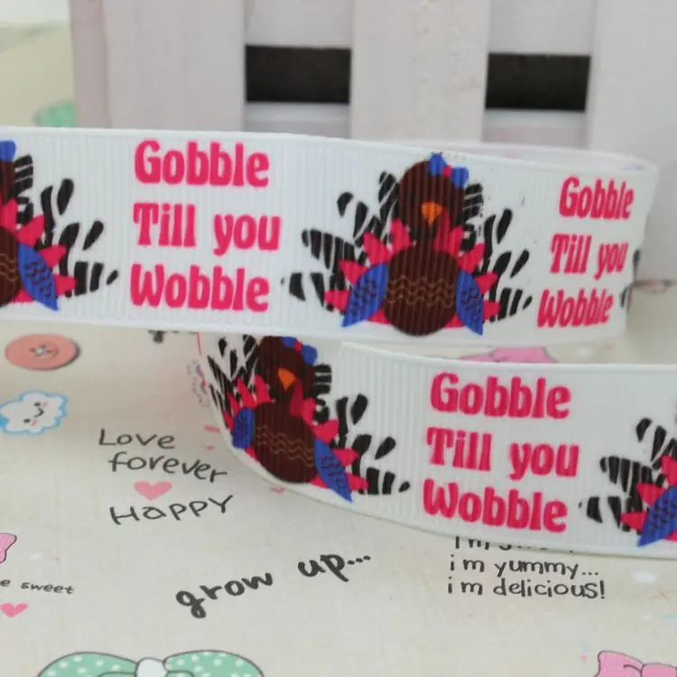 7/8 ''Бесплатная доставка Хэллоуин индейка День благодарения печатная