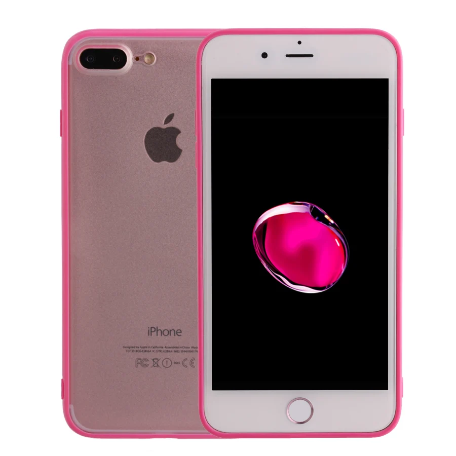 Rose red IQD чехол-бампер для Apple iPhone 8 7 plus, защитный чехол, устойчивый к царапинам, ТПУ карамельного цвета, изысканный чехол для телефона s 6 6s Plus - Цвет: Rose red
