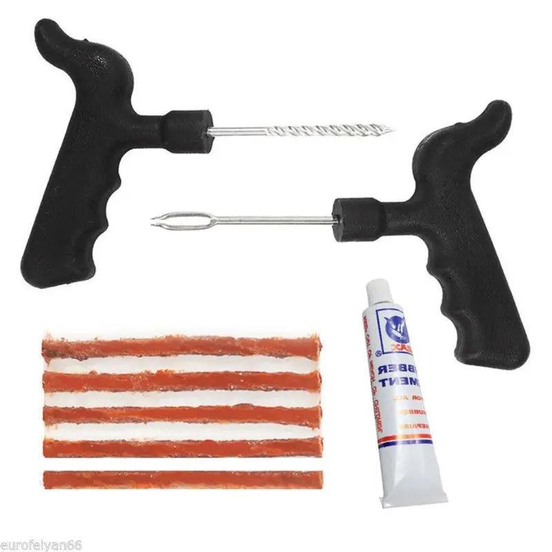 8in1 Car Motorcycle Wheel Tyre Puncture Tubeless Emergency Repair Strips DIY Kit |