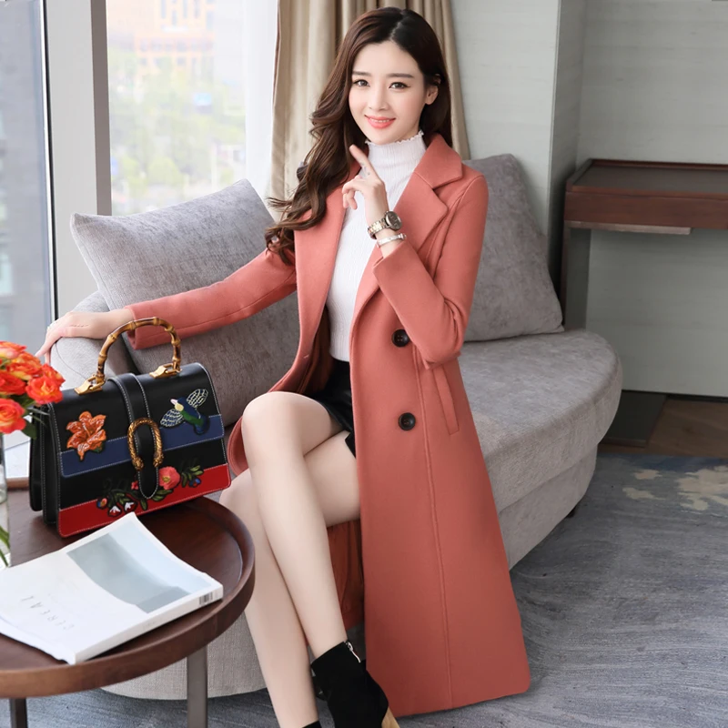 Шерстяная куртка 2019 Осень Зима Толстая теплая шерстяная верхняя одежда женская