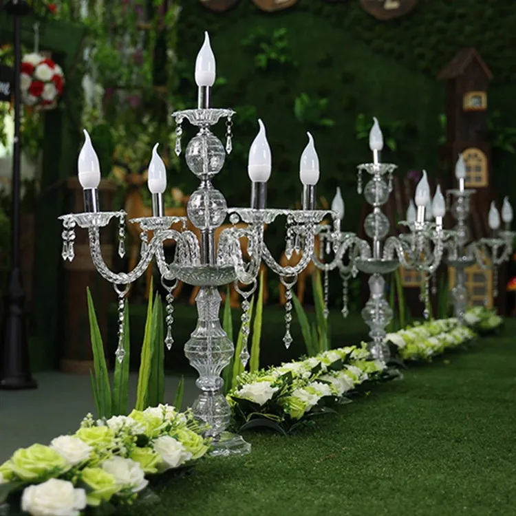 

Tall Crystal Candle holders Wedding Candelabra Table Centerpieces Wedding decoration 10 pcs/lot