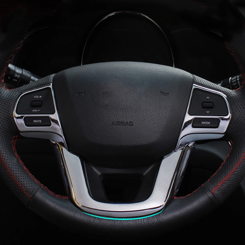 Хромированная накладка на руль для KIA K2 Rio 2012 декоративная RIO автозапчасти