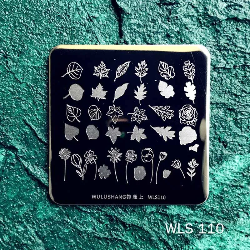 WLS110 Новые пластины для штамповки ногтей WULUSHANG квадратные пластины для ногтей из нержавеющей стали 6*6 см изображения для дизайна ногтей Konad штампы маникюрные для красоты - Цвет: WLS110
