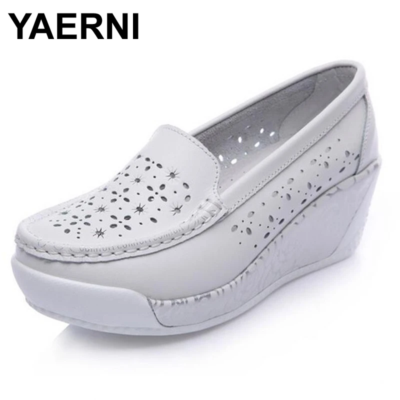 Туфли YAERNI женские на плоской подошве спилок дышащие удобные платформе топ