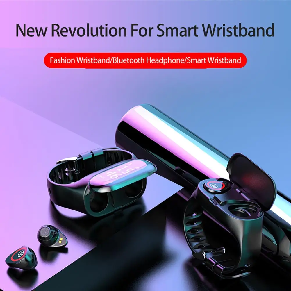 M1 новейший AI Смарт-часы с Bluetooth наушниками Монитор Сердечного Ритма Смарт-Браслет фитнес-трекер мужские и женские спортивные часы