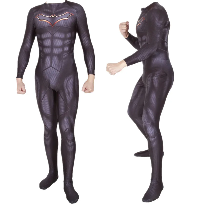 

Superhero Rebirth Bruce Wayne Cosplay Costume Zentai Bodysuit Suit Jumpsuits