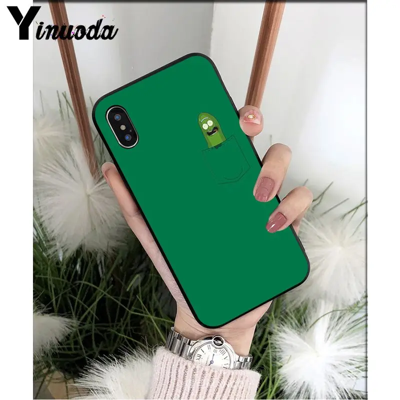 Yinuoda мультяшный маринованный Рик и Морти мягкий чехол для телефона из ТПУ чехол для Apple iPhone 8 7 6 6S Plus X XS MAX 5 5S SE XR