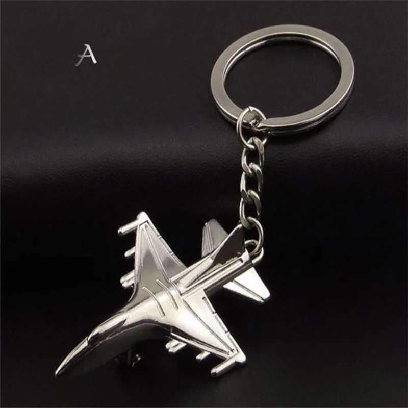 Aircraft Keychain Helicopter Key Chain Fighter Key Pendant Aviation Small Gift Souvenir