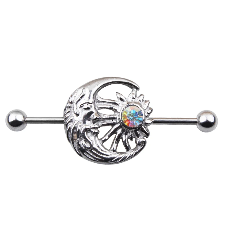 Серьги-гвоздики из хирургической черной стали для пирсинга ювелирные изделия