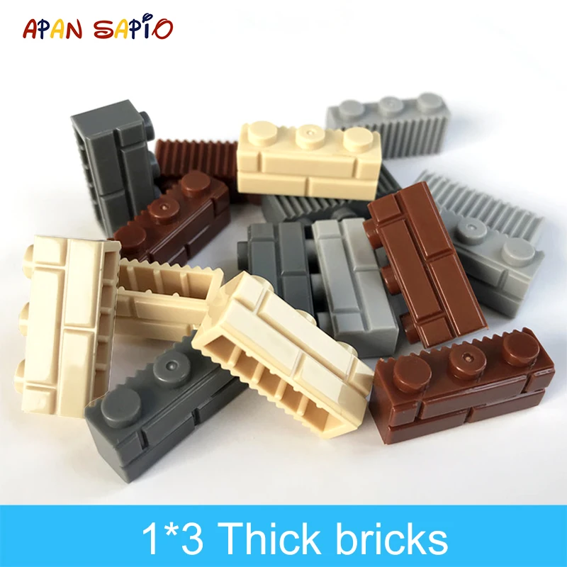 60 шт. DIY строительные блоки с толстыми стенками цифры кирпичи 1x3 точки развивающие