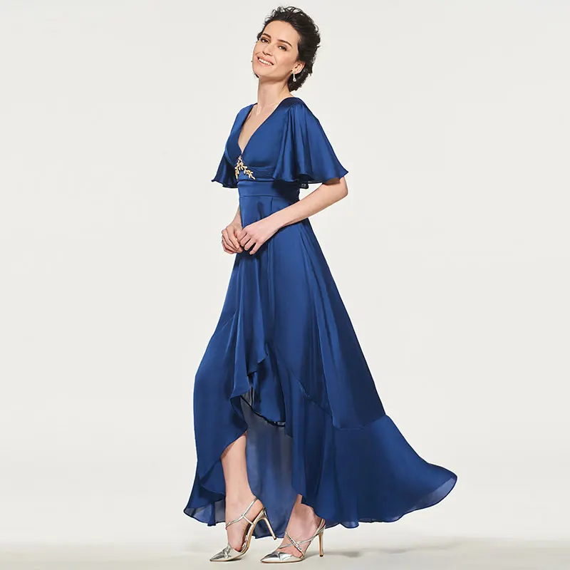 Платье для матери невесты Tanpell с завышенной талией и бисером платье на молнии