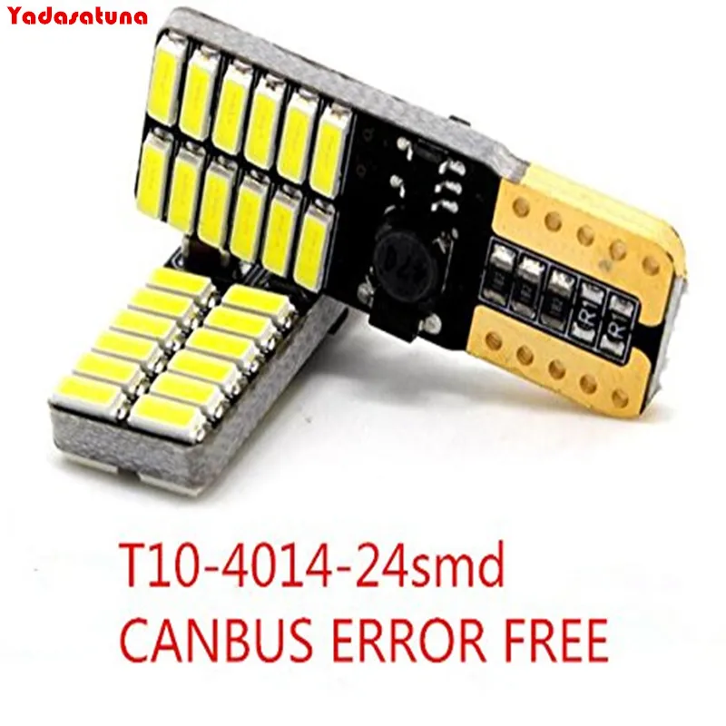 

4Pcs T10 W5W 2825 168 LED CanBus Error Free 4014 24 SMD 5W Car RV Front Side Marker Door Courtesy License Plate LED Light Bulbs