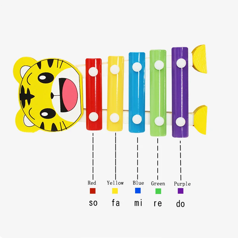 Детская пятицветная ксилофон музыка ручная работа фортепианная игрушка