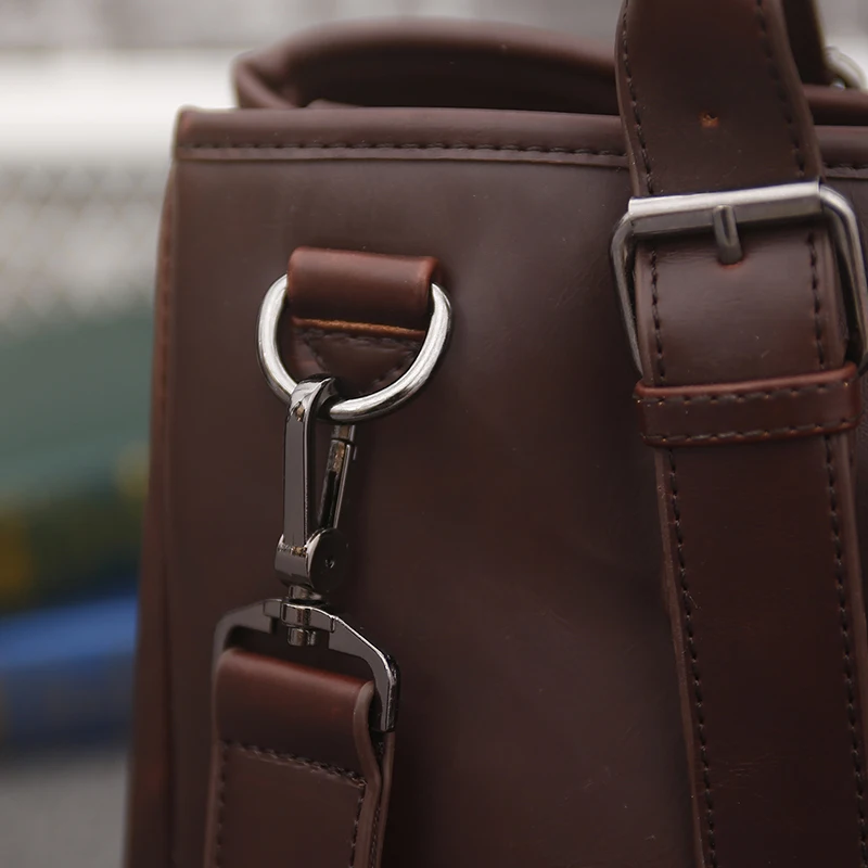 YI Чжи 2018 Бизнес Для мужчин Портфели Открытие Крюк встроенный из искусственной