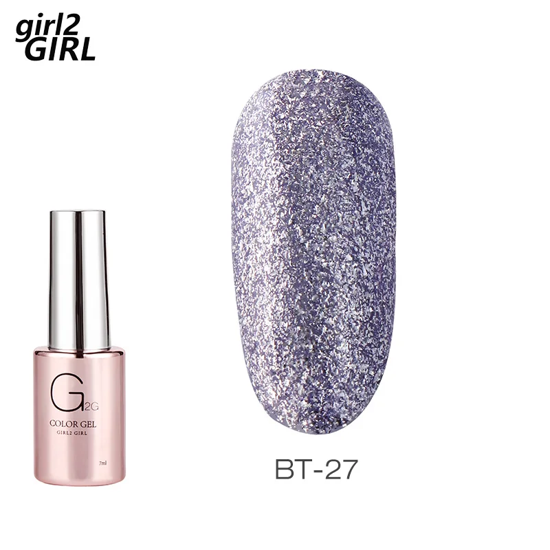 BT-27 GIRL2GIRL УФ-гель для ногтей замочить от длительного платинового цвета - Цвет: BT-27