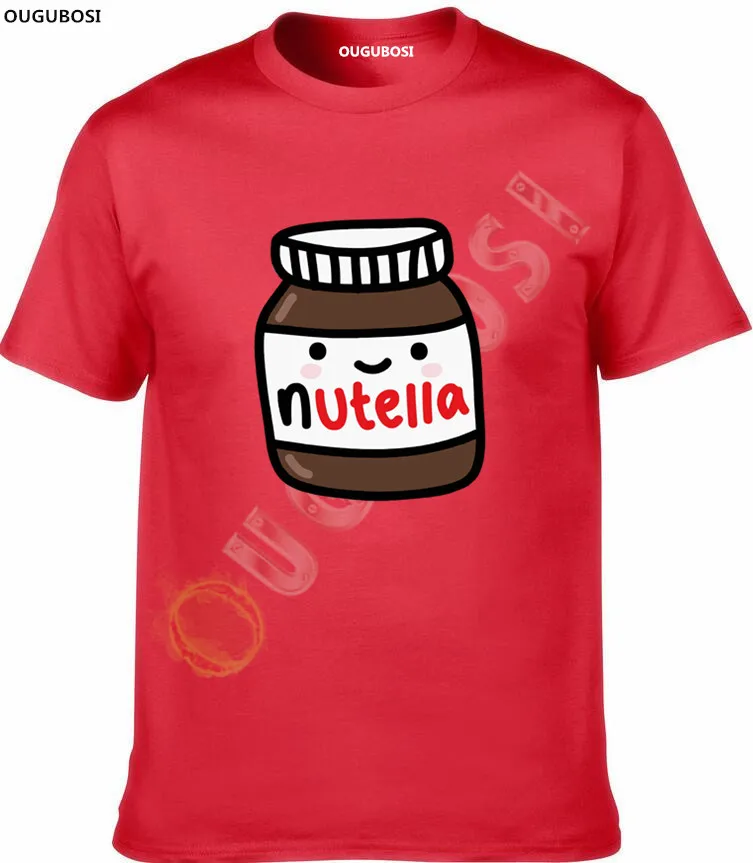 Бесплатная доставка с изображением шоколадной пасты Nutella лесной орех футболка