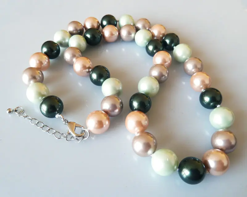 10 мм Южное море многоцветный корпус имитация жемчуга ожерелье класса ААА колье