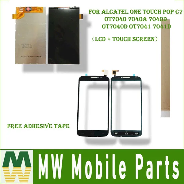 1 шт./лот для Alcatel One Touch POP C7 OT7040 7040E 7041D 7040A ЖК-дисплей и сенсорный экран стекло с