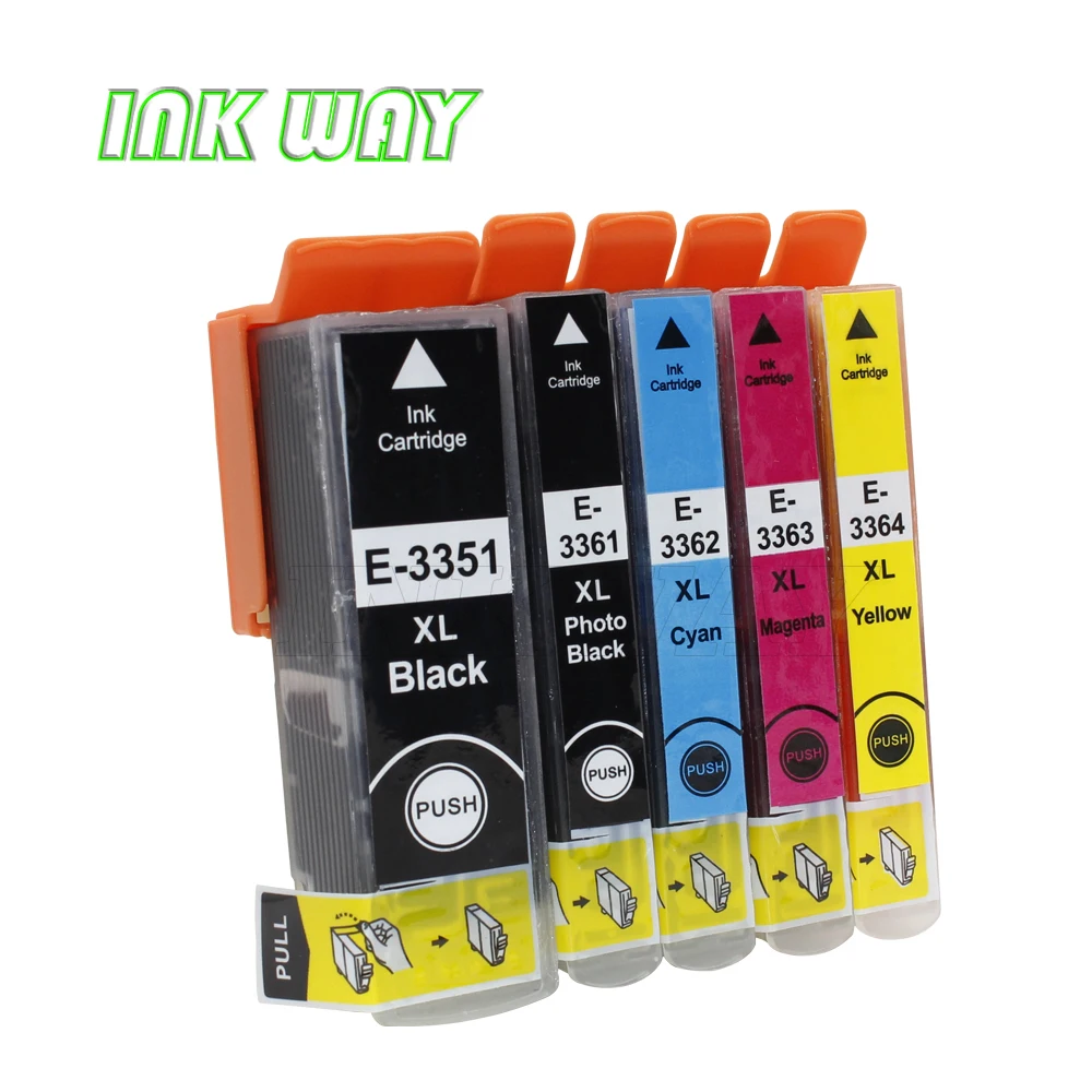 

INK WAY 7 PACK T3351 T3361 T3362 T3363 T3364 T33XL ink cartridge for Expression Premium XP-530 XP-630 XP-830 XP-635 etc.