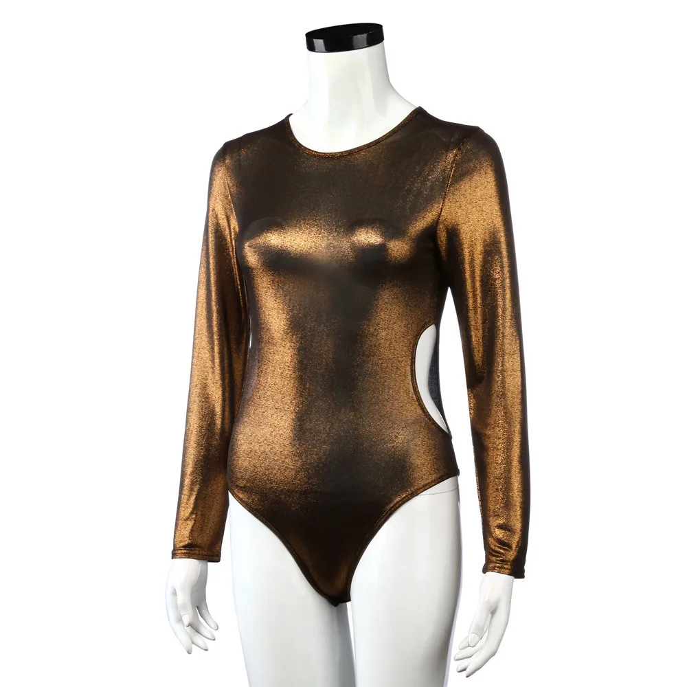 Весна Лето Новинка 2019 сексуальный летний женский комбинезон с золотыми полыми