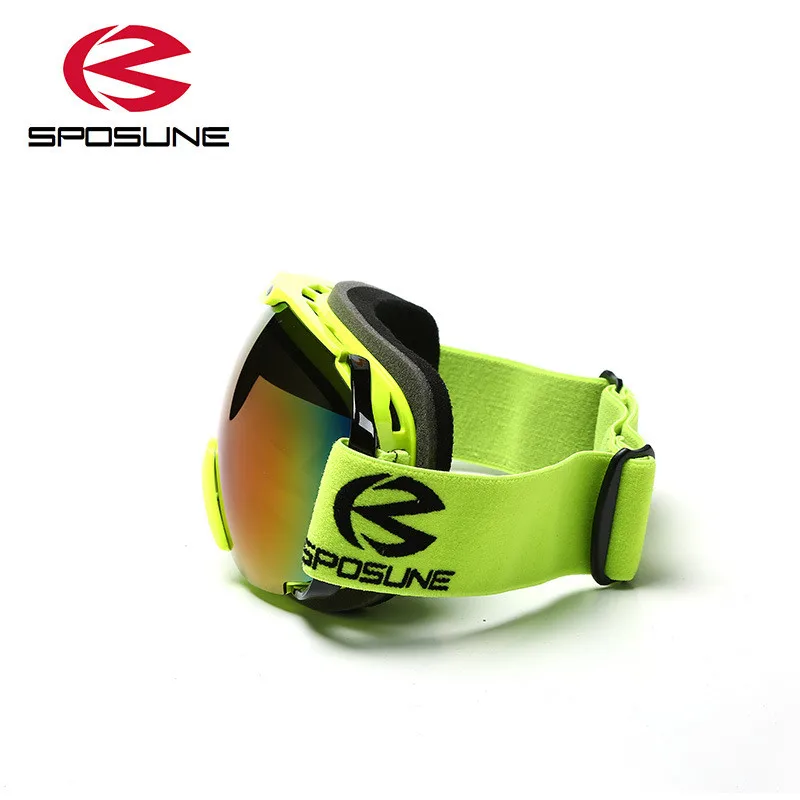 Противотуманные лыжные очки для сноуборда с двойными линзами мужские и женские