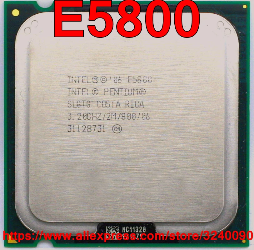 

Оригинальный процессор Intel Pentium процессор E5800 3,20 ГГц/2 м/800 МГц двухъядерный разъем 775 Быстрая доставка