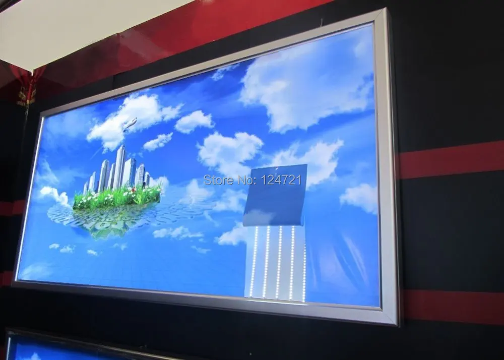 Супер яркий светодиодный дисплей тонкий светильник вой короб рекламные рамки