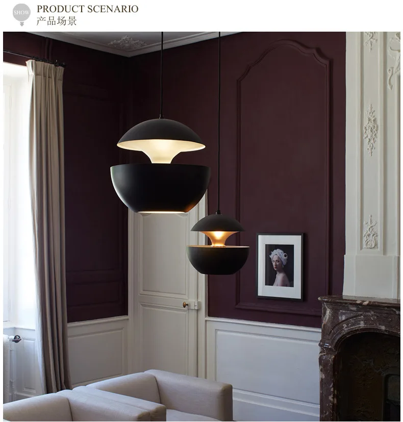 American Apple Iron Chandelier Lights Restaurant Bedroom Hang Lamp Nordic Modern Art Creative Individual Bedside Luminaire Led