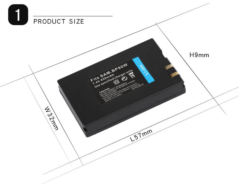 Dinto 850 мА/ч, IA-BP80W IA BP80W IA-BP80WA BP 80 Вт Цифровой Камера Батарея для samsung SC-D381 SC-D382 SC-D385 VP-DX100i SC-DX103