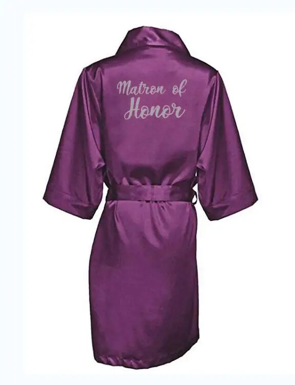 Халат Атласный Женский Шелковый однотонный для невесты подружки | Женская одежда