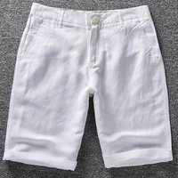 designer new linen shorts men casual beach short men brand wild leisure solid cargo shorts for men bermuda masculina bermudas