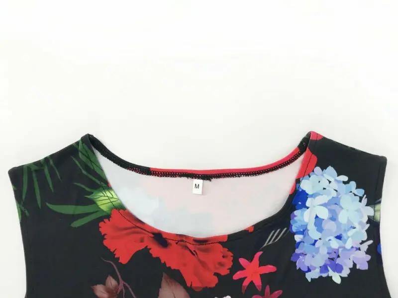 

Large Floral Dress Women Summer Sleeveless Floral Off Shoulder Bodycon Beach Party Short Mini Pencil Dresses