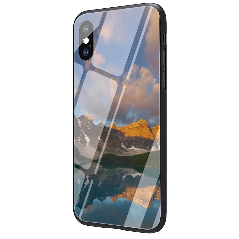 G11 Чехол для телефона с изображением леса облака из закаленного стекла для iPhone 11 Pro 6 6S Plus 7 8 Plus X XS XR XS Max - Цвет: G11