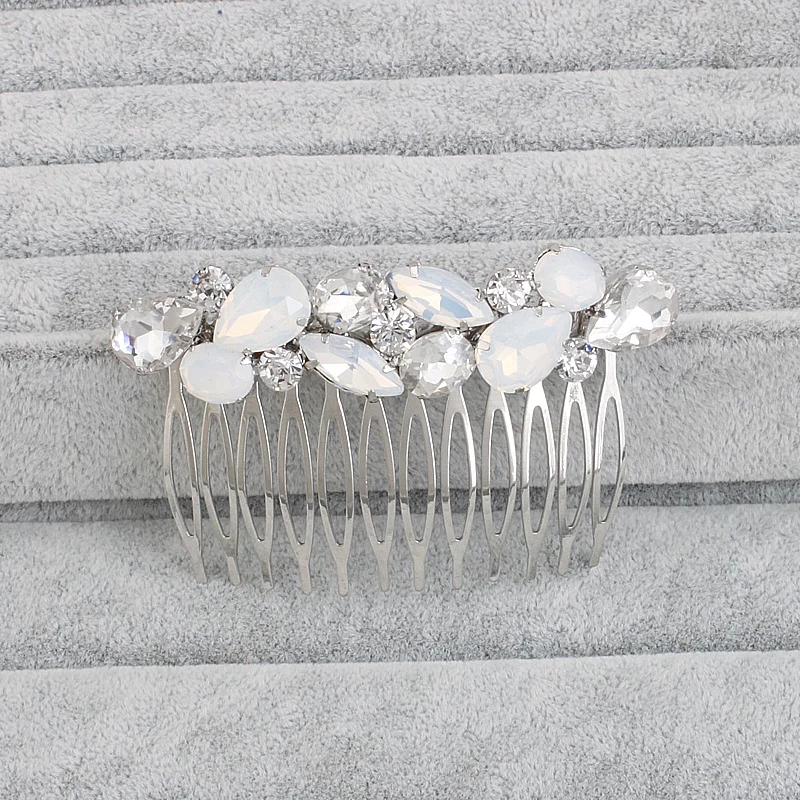 Романтические элегантные модные женские расчески с большими стразами для волос