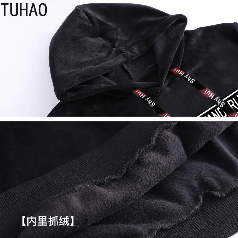 TUHAO размера плюс 10XL 8XL 6XL женские толстовки свитшоты черные с длинным рукавом