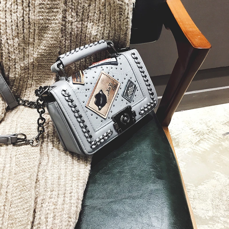 SIDAITE/2016 модные женские сумки через плечо в стиле панк дизайнерские мессенджеры