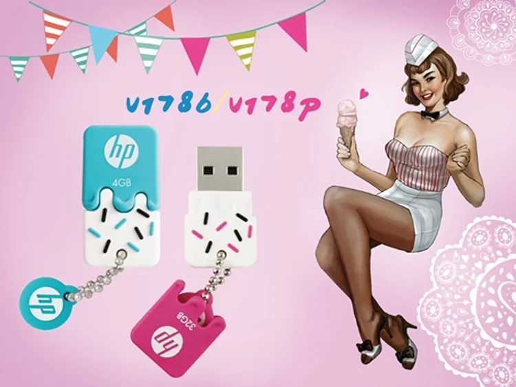hp USB флэш-диск 32 ГБ флеш-накопитель 64 ГБ com X178b 16 Гб мультфильм Cle usb мини-память Флешка автомобильный компьютер двойного назначения