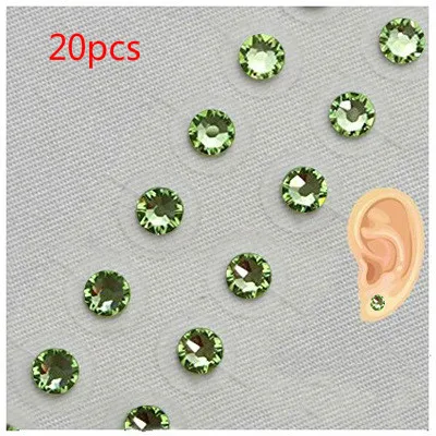 as shown20pcs Магнитные частицы/5 цветов Кристалл уха патч прозрачная лента анти-аллергическая Магнитная терапия уха давления паста инструмент для аурикулотерапии - Цвет: as shown20pcs