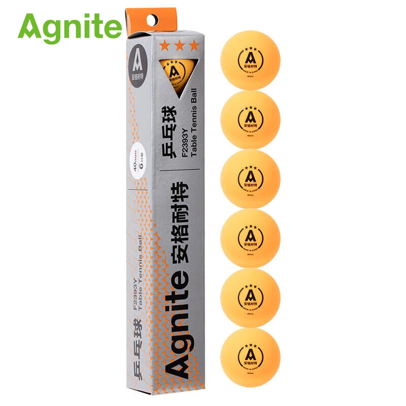 Agnite 2018 официальный 3 звезды мяч для настольного тенниса 6 шт. ABS двойной цвет 40 мм